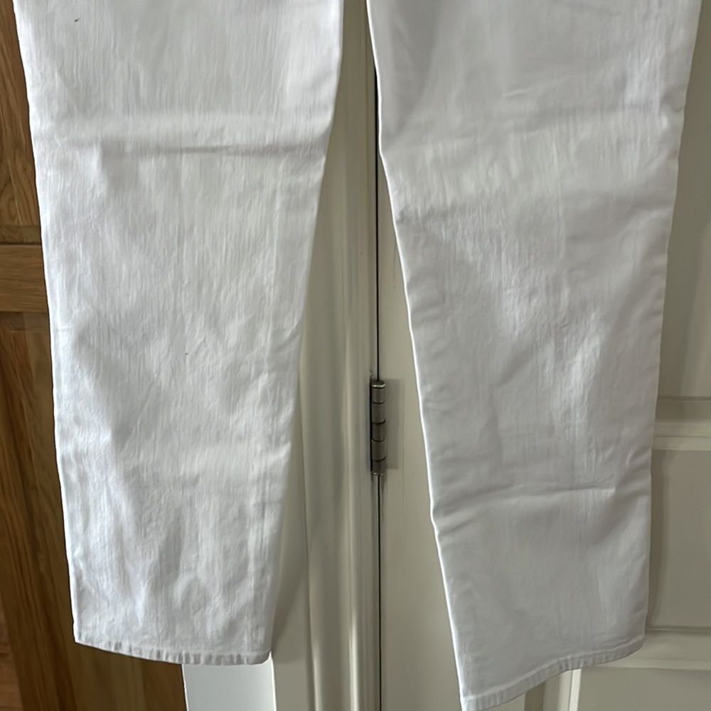 NEW NYDJ Sheri side slit slim ankle jeans in optic white 4 nwot - Picture 10 of 11